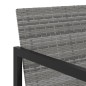 vidaXL Set da Pranzo da Giardino 5 pz con Cuscini in Polyrattan Grigio vidaXL Set da Pranzo da Giardino 5 pz con Cuscini in Polyrattan Grigio