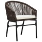 vidaXL Sedie da Giardino 2 pz Marroni in Rattan PE vidaXL Sedie da Giardino 2 pz Marroni in Rattan PE
