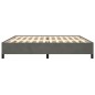 vidaXL Giroletto senza Materasso Grigio Scuro 200x200 cm Velluto vidaXL Giroletto senza Materasso Grigio Scuro 200x200 cm Velluto