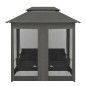 vidaXL Panchina a Dondolo Baldacchino Antracite 220x160x240 cm Acciaio vidaXL Panchina a Dondolo Baldacchino Antracite 220x160x240 cm Acciaio