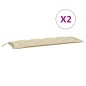 vidaXL Cuscino per Panca Beige 150 cm in Tessuto Oxford