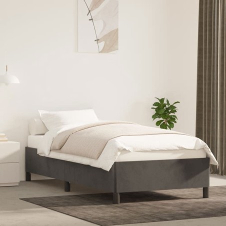 vidaXL Giroletto Grigio Scuro 80x200 cm in Velluto