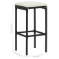 vidaXL Set da Bar 3 pz in Polyrattan Nero vidaXL Set da Bar 3 pz in Polyrattan Nero