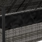 vidaXL Panca da Giardino a 2 Posti con Cuscini in Polyrattan Grigio vidaXL Panca da Giardino a 2 Posti con Cuscini in Polyrattan Grigio