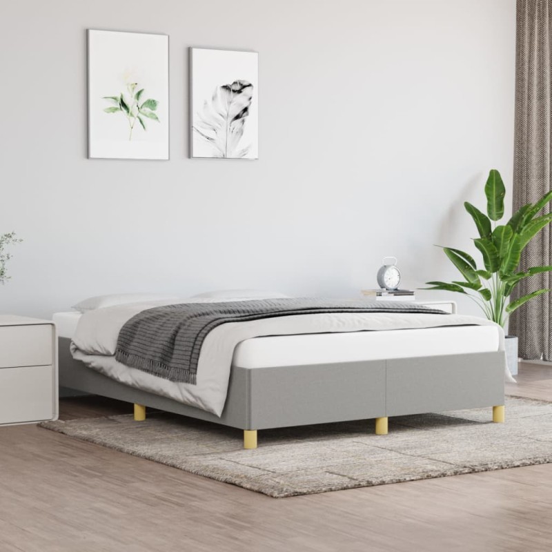 vidaXL Giroletto Grigio Chiaro 140x200 cm in Tessuto vidaXL Giroletto Grigio Chiaro 140x200 cm in Tessuto