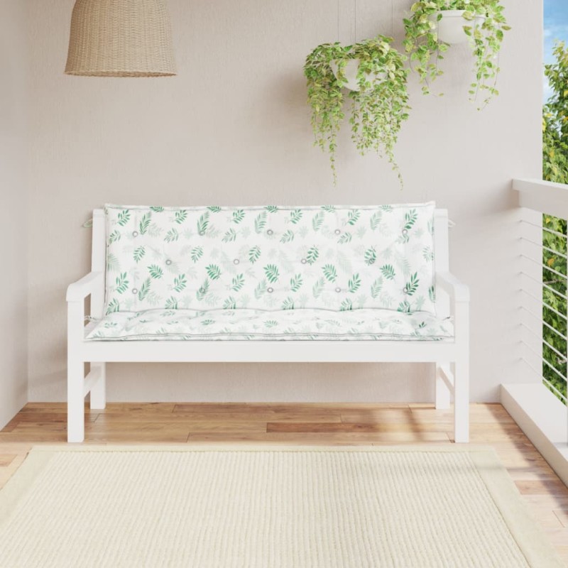 vidaXL Cuscini Panca Giardino 2 pz Motivo a Foglie 150x50x7 cm Tessuto vidaXL Cuscini Panca Giardino 2 pz Motivo a Foglie 150x50x7 cm Tessuto