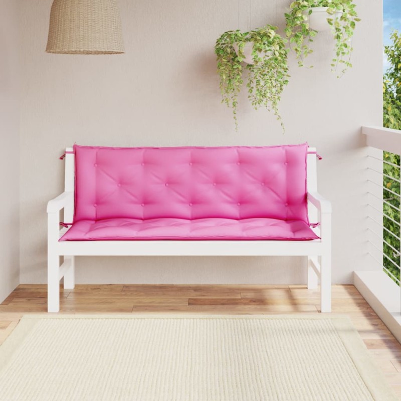 vidaXL Cuscini per Panca da Giardino 2 pz Rosa 150x50x7 cm in Tessuto vidaXL Cuscini per Panca da Giardino 2 pz Rosa 150x50x7 cm in Tessuto
