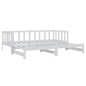vidaXL Dormeuse Estraibile Bianca 2x(90x200) cm Legno Massello di Pino