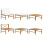 vidaXL Set Divani Giardino 3 pz Cuscini Crema in Legno di Teak vidaXL Set Divani Giardino 3 pz Cuscini Crema in Legno di Teak
