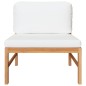 vidaXL Set Divani Giardino 3 pz Cuscini Crema in Legno di Teak vidaXL Set Divani Giardino 3 pz Cuscini Crema in Legno di Teak