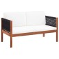 vidaXL Set Divani da Giardino 4 pz in Legno Massello di Acacia vidaXL Set Divani da Giardino 4 pz in Legno Massello di Acacia