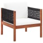 vidaXL Set Divani da Giardino 4 pz in Legno Massello di Acacia vidaXL Set Divani da Giardino 4 pz in Legno Massello di Acacia
