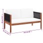 vidaXL Set Divani da Giardino 4 pz in Legno Massello di Acacia vidaXL Set Divani da Giardino 4 pz in Legno Massello di Acacia