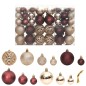 vidaXL Palline di Natale 100 pz Champagne e Marrone 3 / 4 / 6 cm vidaXL Palline di Natale 100 pz Champagne e Marrone 3 / 4 / 6 cm