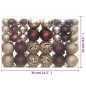 vidaXL Palline di Natale 100 pz Champagne e Marrone 3 / 4 / 6 cm vidaXL Palline di Natale 100 pz Champagne e Marrone 3 / 4 / 6 cm