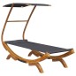 vidaXL Lettino con Tettuccio 100x190x134 cm in Legno Curvato Antracite vidaXL Lettino con Tettuccio 100x190x134 cm in Legno Curvato Antracite