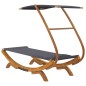 vidaXL Lettino con Tettuccio 100x190x134 cm in Legno Curvato Antracite vidaXL Lettino con Tettuccio 100x190x134 cm in Legno Curvato Antracite