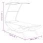 vidaXL Lettino con Tettuccio 100x190x134 cm in Legno Curvato Antracite vidaXL Lettino con Tettuccio 100x190x134 cm in Legno Curvato Antracite