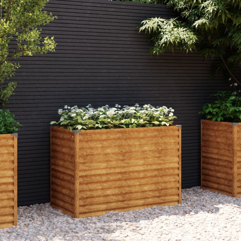 vidaXL Fioriera Rialzata da Giardino 100x50x69 cm in Acciaio Corten vidaXL Fioriera Rialzata da Giardino 100x50x69 cm in Acciaio Corten