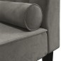vidaXL Sdraio con Capezzale Grigio Scuro in Velluto vidaXL Sdraio con Capezzale Grigio Scuro in Velluto