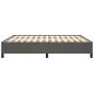 vidaXL Giroletto Grigio Scuro 160x200 cm in Velluto vidaXL Giroletto Grigio Scuro 160x200 cm in Velluto