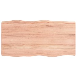 vidaXL Piano Tavolo Marrone Chiaro 100x50x(2-4) cm Rovere Non Trattato