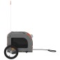 vidaXL Rimorchio da Bici per Animali Arancione e Grigio Oxford e Ferro vidaXL Rimorchio da Bici per Animali Arancione e Grigio Oxford e Ferro