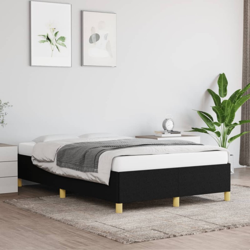 vidaXL Giroletto Nero 120x200 cm in Tessuto