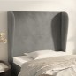 Testiera ad Orecchio Grigio Chiaro 103x23x118/128 cm in Velluto Testiera ad Orecchio Grigio Chiaro 103x23x118/128 cm in Velluto