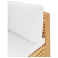 vidaXL Divano Angolare da Giardino con Cuscini Crema Massello di Teak vidaXL Divano Angolare da Giardino con Cuscini Crema Massello di Teak