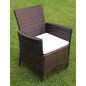 vidaXL Set da Pranzo da Giardino 7 pz con Cuscini Polyrattan Marrone vidaXL Set da Pranzo da Giardino 7 pz con Cuscini Polyrattan Marrone