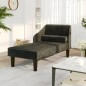 vidaXL Sdraio con Capezzale Nero in Velluto vidaXL Sdraio con Capezzale Nero in Velluto