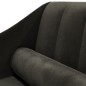 vidaXL Sdraio con Capezzale Nero in Velluto vidaXL Sdraio con Capezzale Nero in Velluto