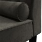 vidaXL Sdraio con Capezzale Nero in Velluto vidaXL Sdraio con Capezzale Nero in Velluto
