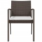 vidaXL Sedie Giardino con Cuscini 2pz Marroni 5,56x57x83 cm Polyrattan