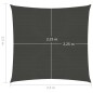 Vela Parasole 160 g/m² Antracite 2,5x2,5 m in HDPE Vela Parasole 160 g/m² Antracite 2,5x2,5 m in HDPE