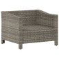 vidaXL Poltrona da Giardino con Cuscino Grigio in Polyrattan vidaXL Poltrona da Giardino con Cuscino Grigio in Polyrattan