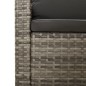 vidaXL Poltrona da Giardino con Cuscino Grigio in Polyrattan vidaXL Poltrona da Giardino con Cuscino Grigio in Polyrattan