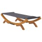 vidaXL Lettino Prendisole 100x188,5x44 cm in Legno Curvato Antracite vidaXL Lettino Prendisole 100x188,5x44 cm in Legno Curvato Antracite