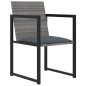 vidaXL Set da Pranzo per Esterni 7 pz con Cuscini in Polyrattan Grigio vidaXL Set da Pranzo per Esterni 7 pz con Cuscini in Polyrattan Grigio