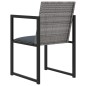vidaXL Set da Pranzo per Esterni 7 pz con Cuscini in Polyrattan Grigio vidaXL Set da Pranzo per Esterni 7 pz con Cuscini in Polyrattan Grigio