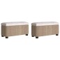 vidaXL Panche Portaoggetti 2 pz con Cuscino Grigio 69 cm Tifa vidaXL Panche Portaoggetti 2 pz con Cuscino Grigio 69 cm Tifa
