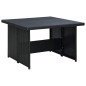 vidaXL Set Divani da Giardino 6 pz con Cuscini in Polyrattan Nero vidaXL Set Divani da Giardino 6 pz con Cuscini in Polyrattan Nero