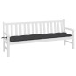 vidaXL Cuscino per Panca Nero 200x50x7 cm in Tessuto Oxford