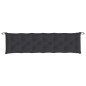 vidaXL Cuscino per Panca Nero 200x50x7 cm in Tessuto Oxford