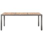 vidaXL Set da Pranzo da Giardino 9 pz con Cuscini in Polyrattan Grigio vidaXL Set da Pranzo da Giardino 9 pz con Cuscini in Polyrattan Grigio