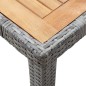 vidaXL Set da Pranzo da Giardino 9 pz con Cuscini in Polyrattan Grigio vidaXL Set da Pranzo da Giardino 9 pz con Cuscini in Polyrattan Grigio