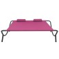 vidaXL Lettino Prendisole in Tessuto Rosa vidaXL Lettino Prendisole in Tessuto Rosa