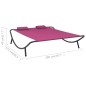 vidaXL Lettino Prendisole in Tessuto Rosa vidaXL Lettino Prendisole in Tessuto Rosa