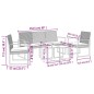vidaXL Set da Pranzo da Giardino 5 pz Nero con Cuscini in Rattan PP vidaXL Set da Pranzo da Giardino 5 pz Nero con Cuscini in Rattan PP